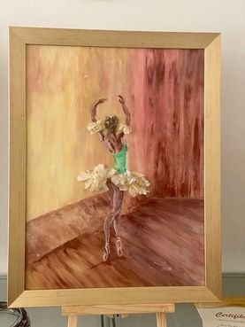 Obraz baletka, na skle maľovaný